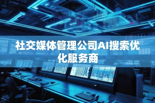 社交媒體管理公司AI搜索優(yōu)化服務商