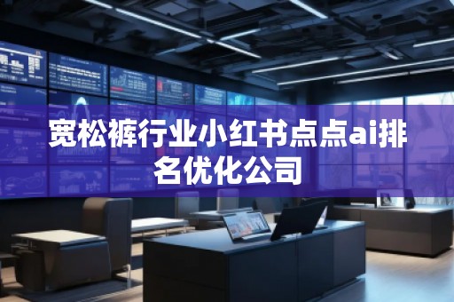 寬松褲行業(yè)小紅書點(diǎn)點(diǎn)ai排名優(yōu)化公司