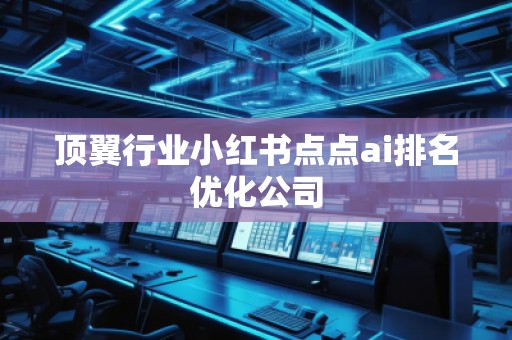 頂翼行業(yè)小紅書點點ai排名優(yōu)化公司