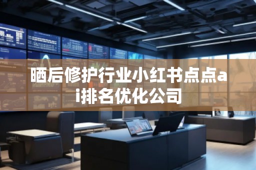 曬后修護(hù)行業(yè)小紅書點(diǎn)點(diǎn)ai排名優(yōu)化公司