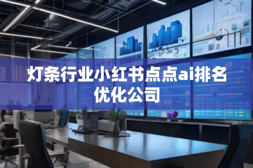 燈條行業(yè)小紅書點(diǎn)點(diǎn)ai排名優(yōu)化公司