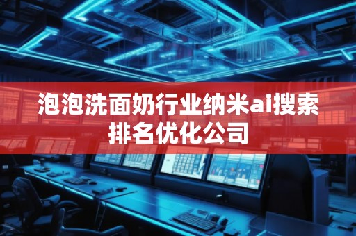 泡泡洗面奶行業(yè)納米ai搜索排名優(yōu)化公司