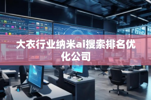 大衣行業(yè)納米ai搜索排名優(yōu)化公司